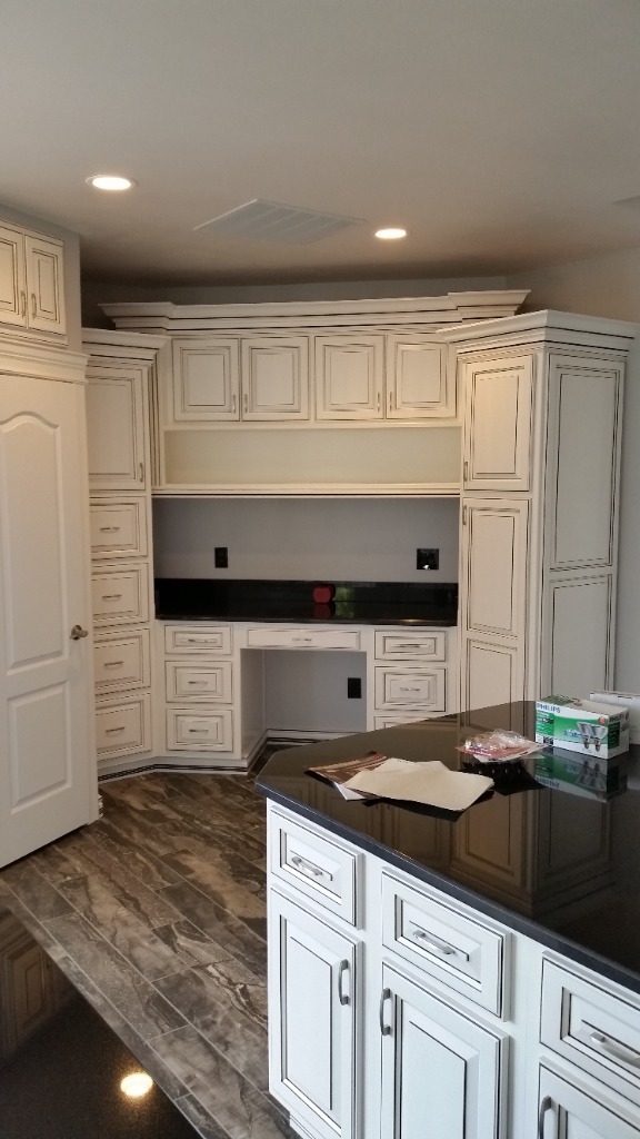 Custom Built-In Executive Desk and Office Storage Suite