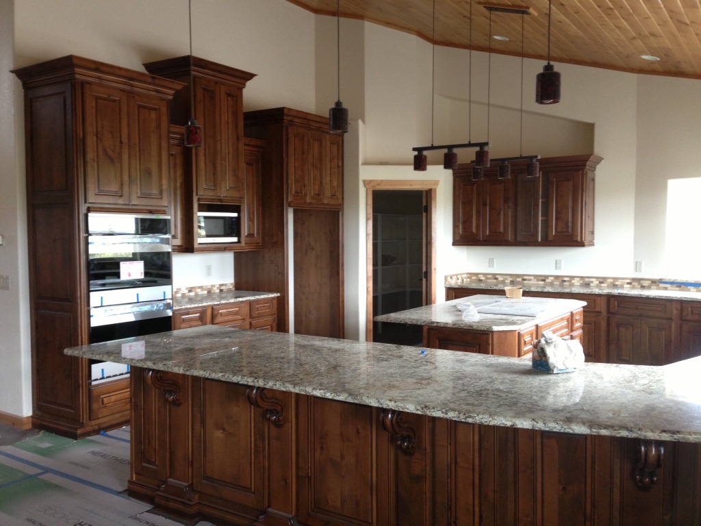 Grand Vaulted Ceiling Kitchen with Dual Prep Islands