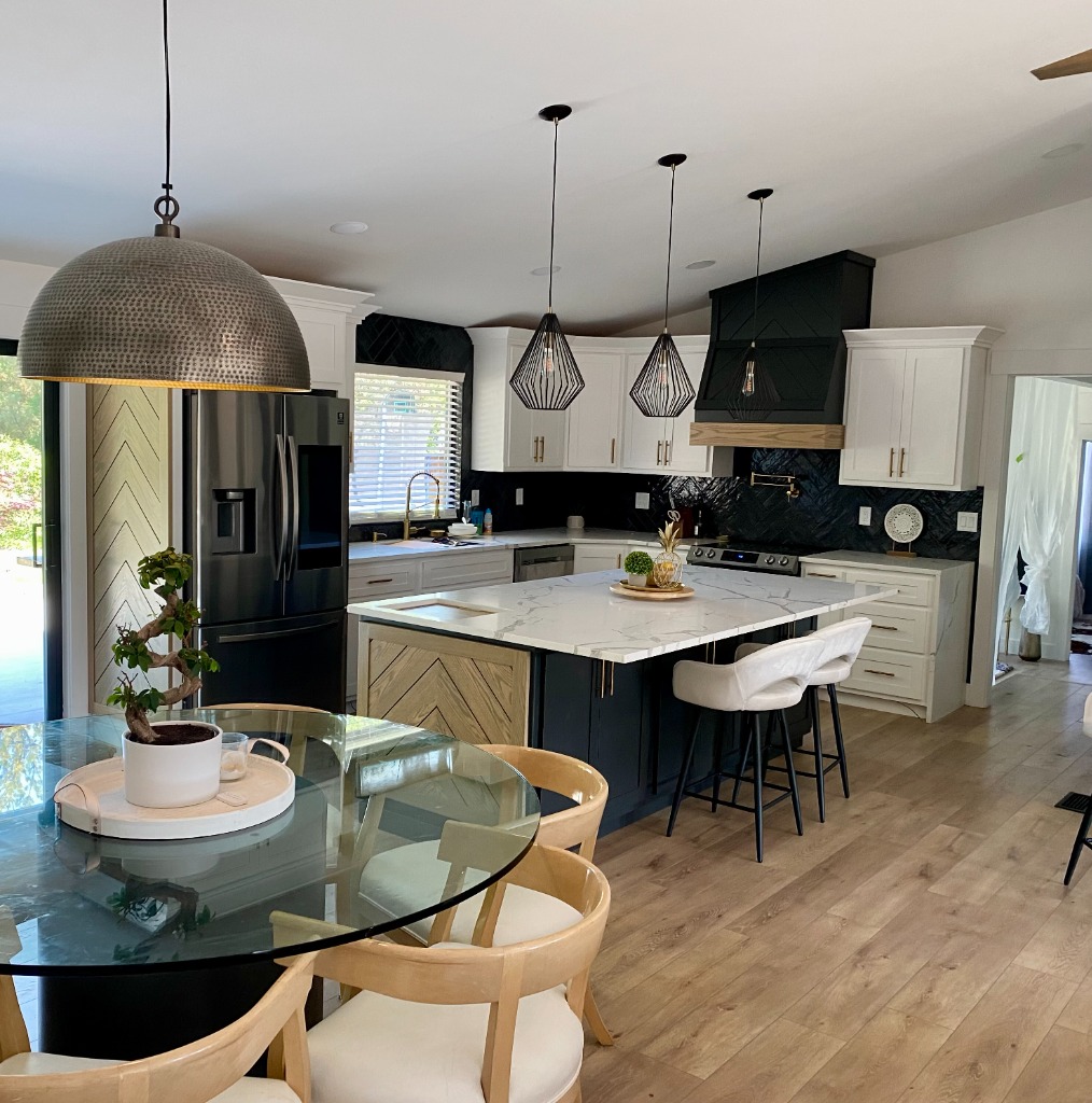 Transitional Gourmet Kitchen Remodel by Master Build Group LLC