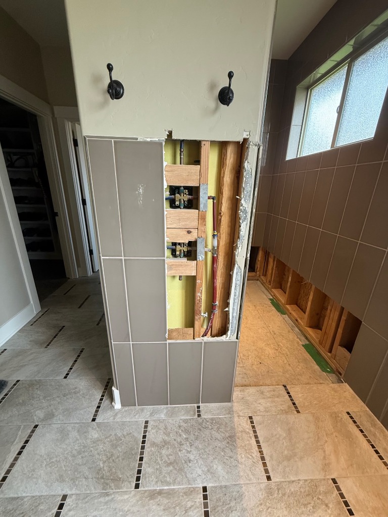 Shower Plumbing and Tile Reconstruction